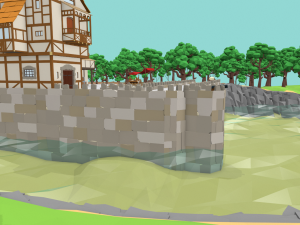 medieval castle low-poly Modelo 3D