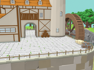 medieval castle low-poly Modelo 3D
