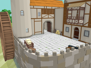medieval castle low-poly Modelo 3D