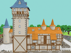 medieval castle low-poly Modelo 3D