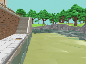 medieval castle low-poly Modelo 3D