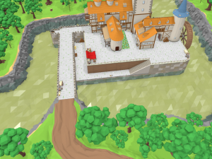 medieval castle low-poly Modelo 3D