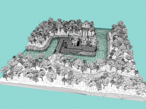 medieval castle low-poly Modelo 3D