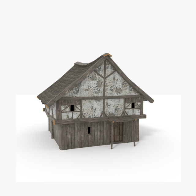 medieval house prb 3D Модель .c4d .max .obj .3ds .fbx .stl .blend 