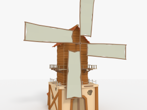 windmill lowpoly 3D Model