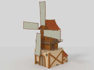 windmill lowpoly 3D Модель