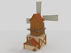 windmill lowpoly 3D Модель
