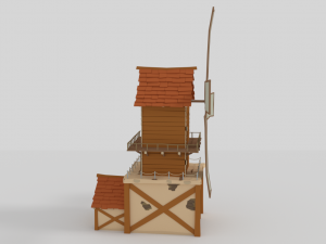 windmill lowpoly 3D Модель