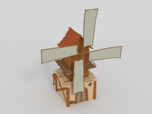 windmill lowpoly 3D Модель