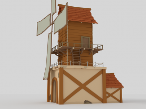 windmill lowpoly 3D Модель