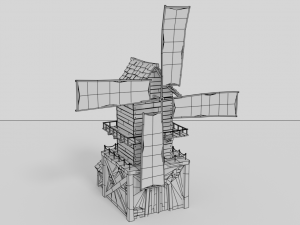 windmill lowpoly 3D Модель