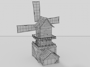 windmill lowpoly 3D Модель
