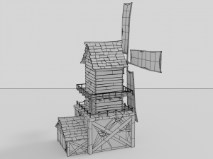 windmill lowpoly 3D Модель