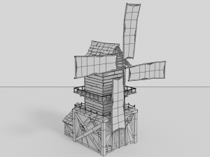 windmill lowpoly 3D Модель