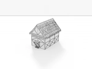 thatched roof house model 3D Model