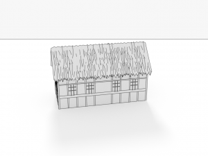 thatched roof house model Modello 3D