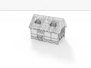 thatched roof house model 3D Model