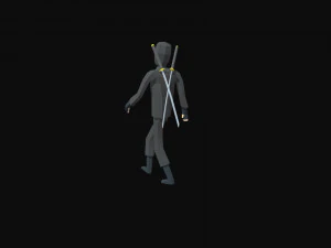ninja poli rendah Model 3D
