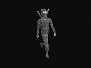 lowpoly ninja 3D Модель