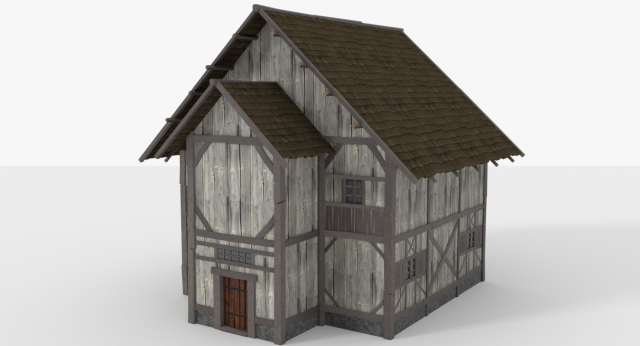 wooden house 3Dモデル .c4d .max .obj .3ds .fbx .stl .blend 