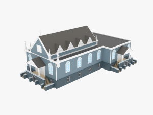 lowpoly church 01 3D Model