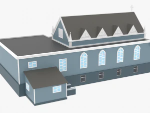 lowpoly church 01 3D Model