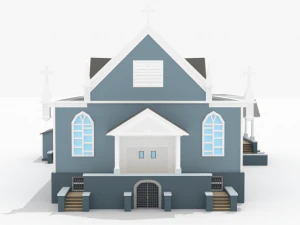 lowpoly church 01 3D Model