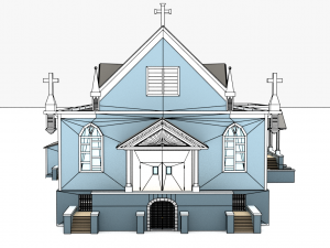 lowpoly church 01 Model 3D