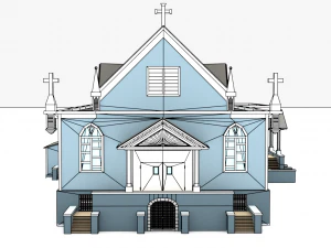 lowpoly church 01 3D Model