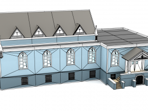 lowpoly church 01 Model 3D