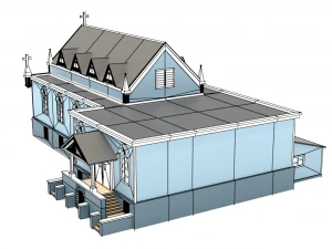 lowpoly church 01 3D Model