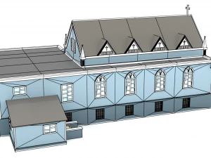 lowpoly church 01 3D Model