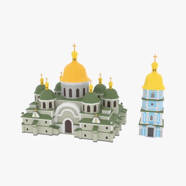 christian church01 Model 3D .c4d .max .obj .3ds .fbx .stl .blend 