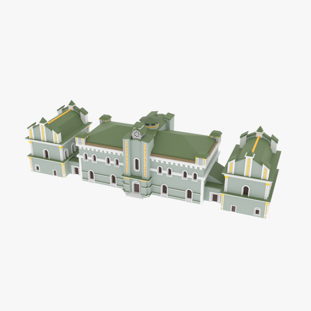 lowpoly academy Modèle 3D .c4d .max .obj .3ds .fbx .stl .blend 
