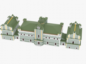 lowpoly academy Modèle 3D