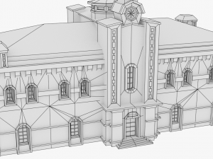 lowpoly academy Modèle 3D