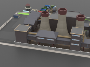 lowpoly factory pack 3D Model