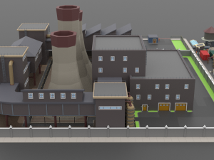 lowpoly factory pack 3D Model