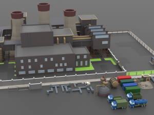 lowpoly factory pack 3D Model