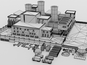 lowpoly factory pack 3D Model