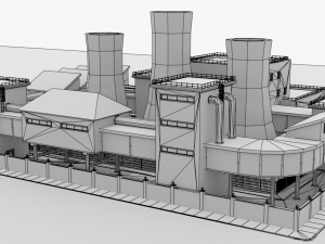 lowpoly factory pack 3D Model