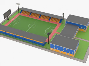 d&uuml;ş&uuml;k poli stadyum 3D Model
