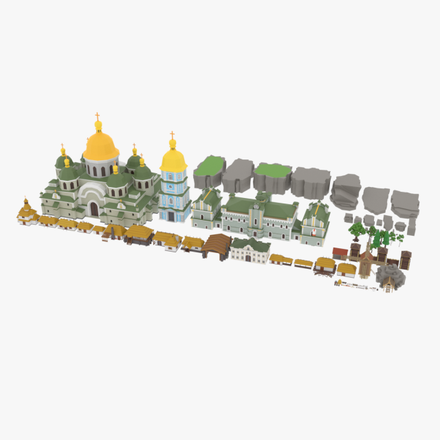 slavs city environments pack Model 3D .c4d .max .obj .3ds .fbx .stl .blend 