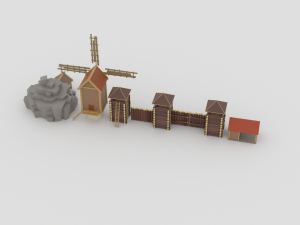 slavs city environments pack Model 3D