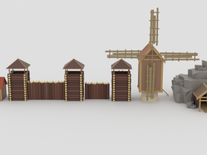 slavs city environments pack Model 3D