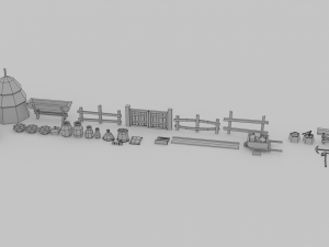 slavs city environments pack Model 3D