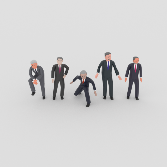lowpoly politicians 03 3D-Modell .c4d .max .obj .3ds .fbx .stl .blend 