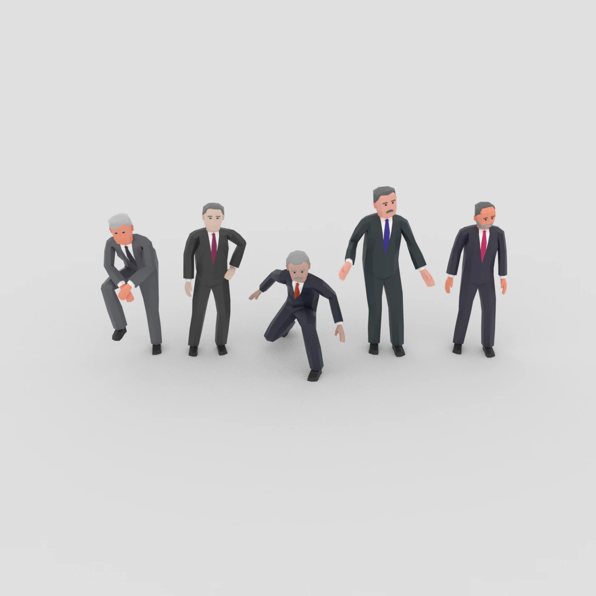 lowpoly politicians 03 3D Model .c4d .max .obj .3ds .fbx .stl .blend 