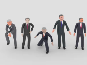 lowpoly politicians 03 3D Model