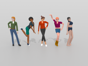 female pack 01 3D Model